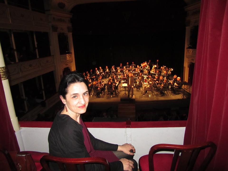 <strong>Soraya Merino en el concierto de presentaci&oacute;n del disco procesional de la Banda Nacor Blanco, en el Teatro Principal</strong>