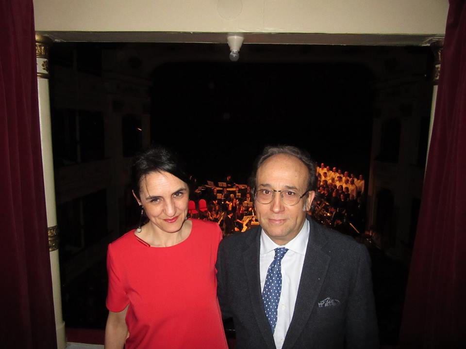 <strong>La Concejala Soraya Merino y el Director Daniel P&eacute;rez en la representaci&oacute;n de &ldquo;El Mot&iacute;n de la Trucha&rdquo; en el Teatro Principal de Zamora hoy Domingo</strong>
