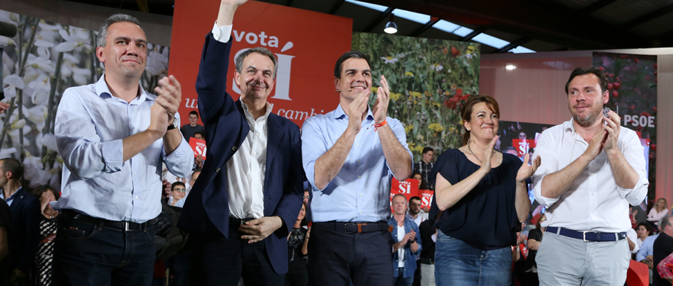 <strong>Mitin del PSOE en Valladolid hoy Viernes con Pedro S&aacute;nchez y Jos&eacute; Luis Rodr&iacute;guez Zapatero</strong>