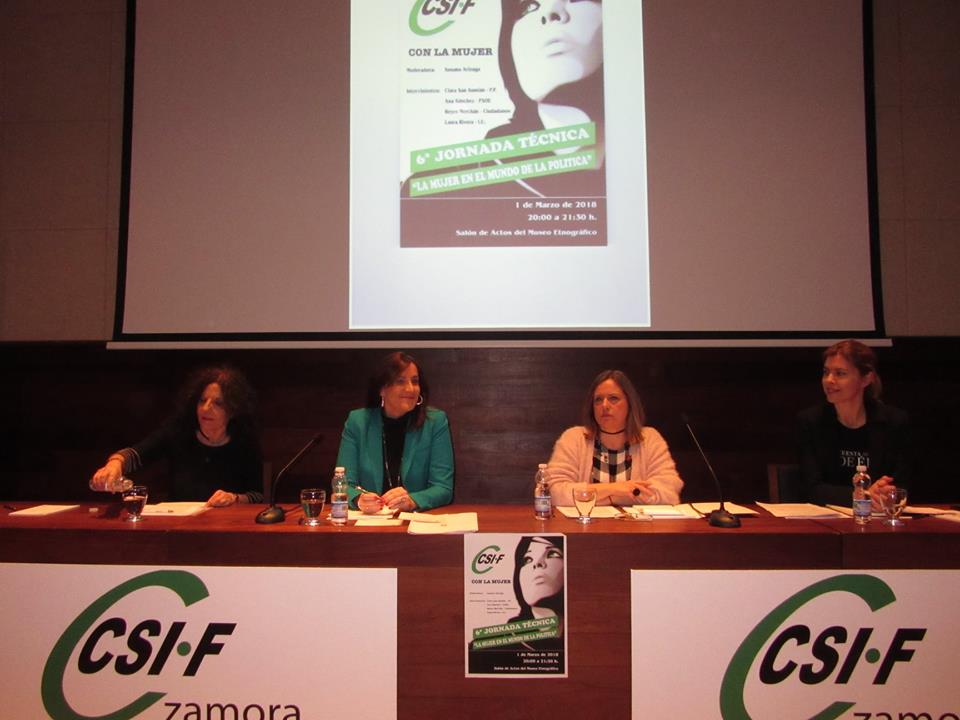 <strong>El PSOE de Zamora en la 6&ordf; Jornada T&eacute;cnica del sindicato CSIF &ldquo;La Mujer en el mundo de la pol&iacute;tica&rdquo;</strong>