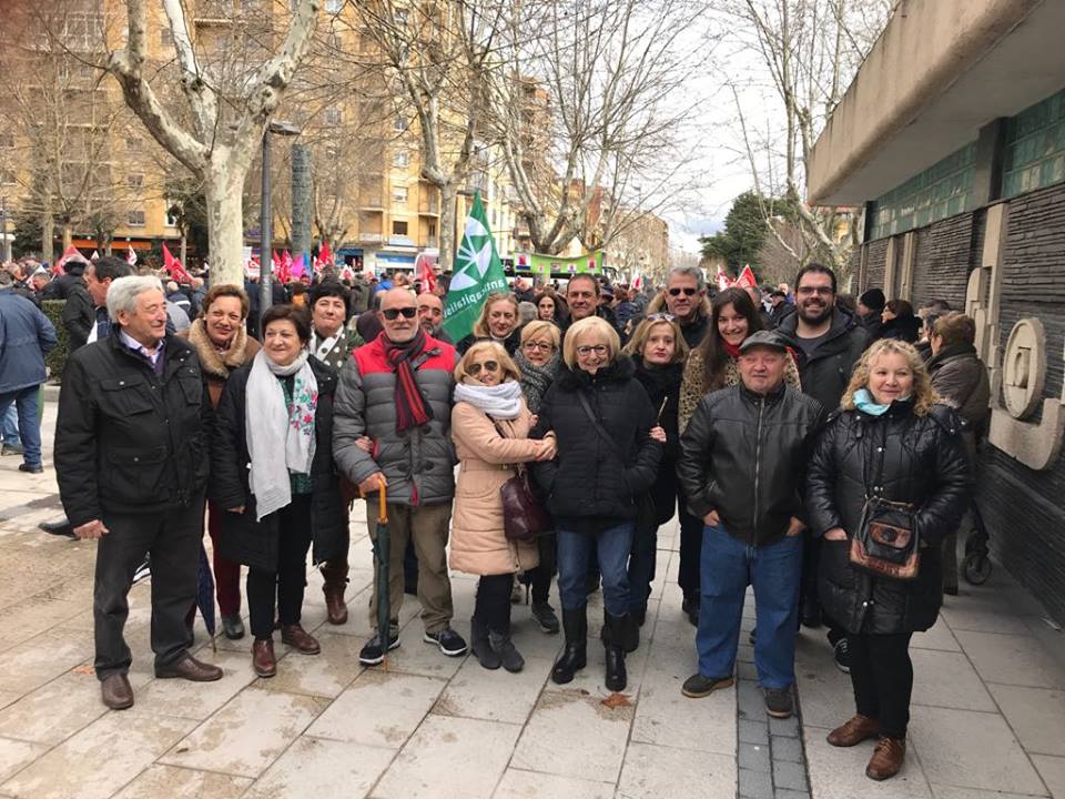 <div><strong>El PSOE de Zamora en la manifestaci&oacute;n de UGT y CCOO hoy S&aacute;bado por unas pensiones dignas</strong></div>