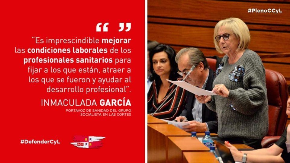 <strong>Inmaculada Garc&iacute;a Rioja: &ldquo;La percepci&oacute;n que tienen los profesionales sanitarios es que son permanentemente maltratados por la Junta de Castilla y Le&oacute;n&rdquo;</strong>