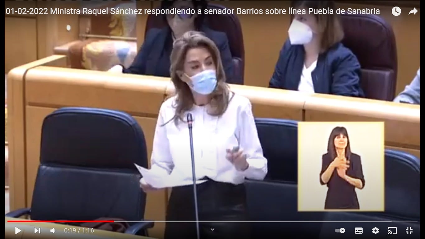 <strong>Jos&eacute; Fern&aacute;ndez: &ldquo;La Ministra de Transportes ha dado una respuesta contundente en el Senado a los bulos del PP sobre la l&iacute;nea de Puebla de Sanabria&rdquo;</strong>