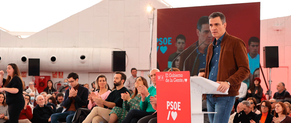 <strong>Pedro S&aacute;nchez en la presentaci&oacute;n de candidatos socialistas en Castilla y Le&oacute;n con David Gago</strong>